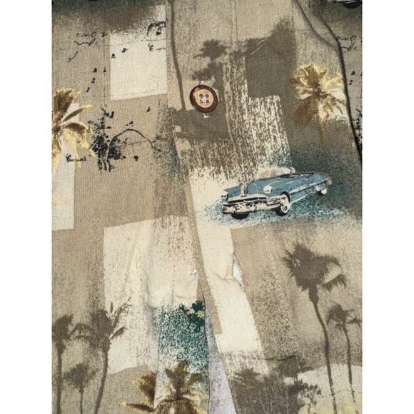 RON CHERESKIN VINTAGE CARS HAWAIIAN BUTTON DOWN SHIRT MENS XXL - Picture 6 of 6